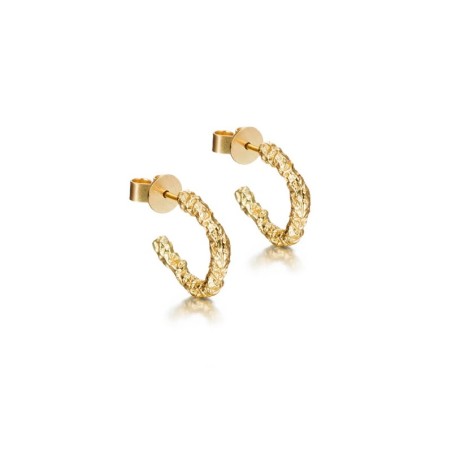 Pendientes LAVA de Plata. Baño de Oro 18k