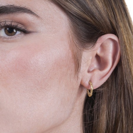 Pendientes LAVA de Plata. Baño de Oro 18k