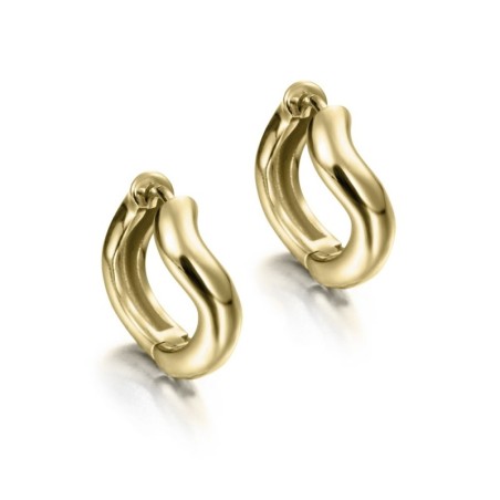 Pendientes FUN de Plata. Baño de Oro 18k