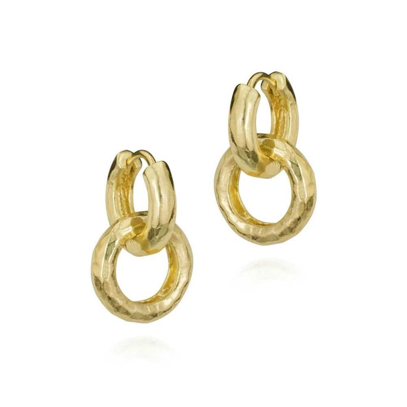 Pendientes PENDULUM de Plata. Baño de Oro 18k
