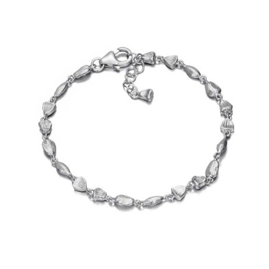 Bracelet with an irregular texture in 925 sterling silver