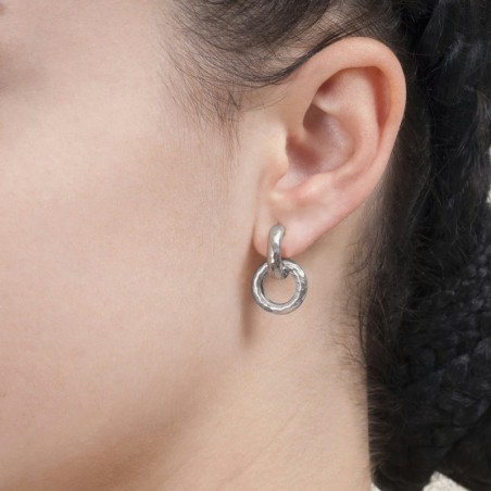 NUGGETS Earrings in Silver.