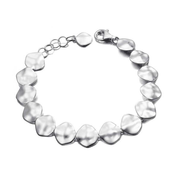 Pulsera de gotas orgánicas de plata de ley 925