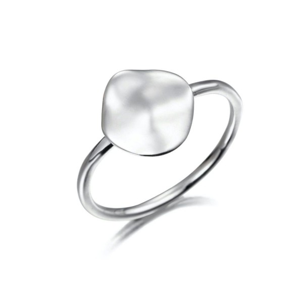 Organic drop ring in sterling silver 925