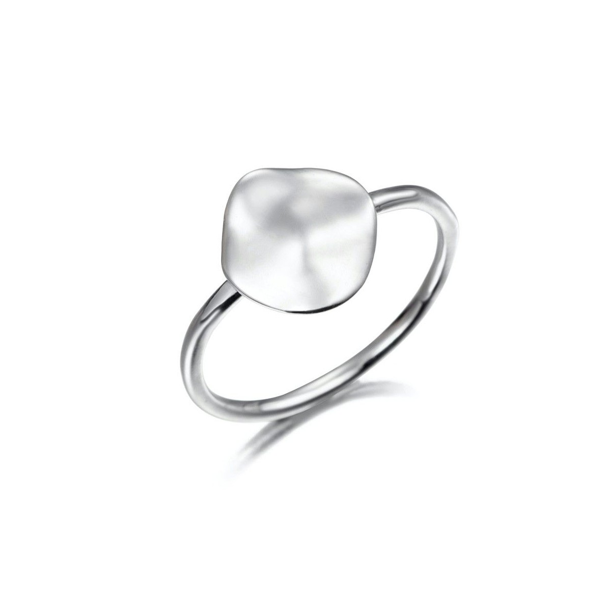 Organic drop ring in sterling silver 925