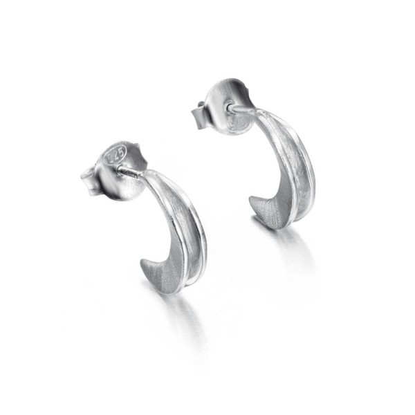 Pendientes orgánicos pequeños de plata de ley 925