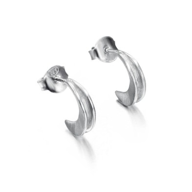 Small organic earrings in 925 sterling silver