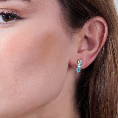 Pendientes BELLA de Plata. Baño de Oro 18k