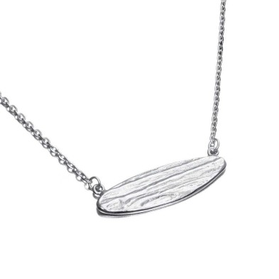 Organic shape necklace in sterling silver 925