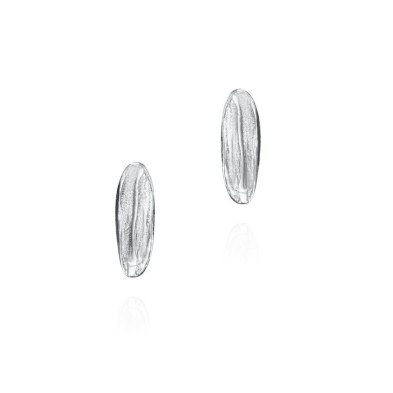Midi organic shape earrings in sterling silver 925