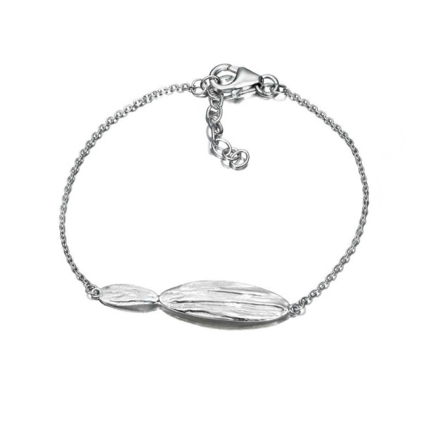 Pulsera con formas orgánicas de plata de ley 925