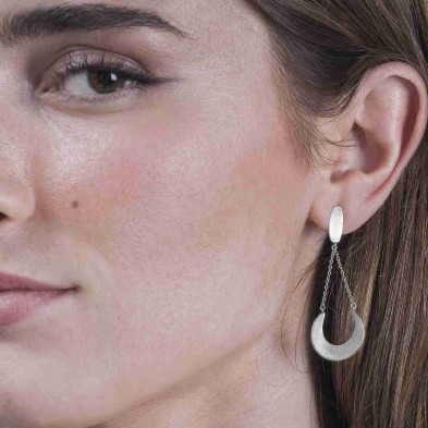 Organic drop earrings in 925 sterling silver