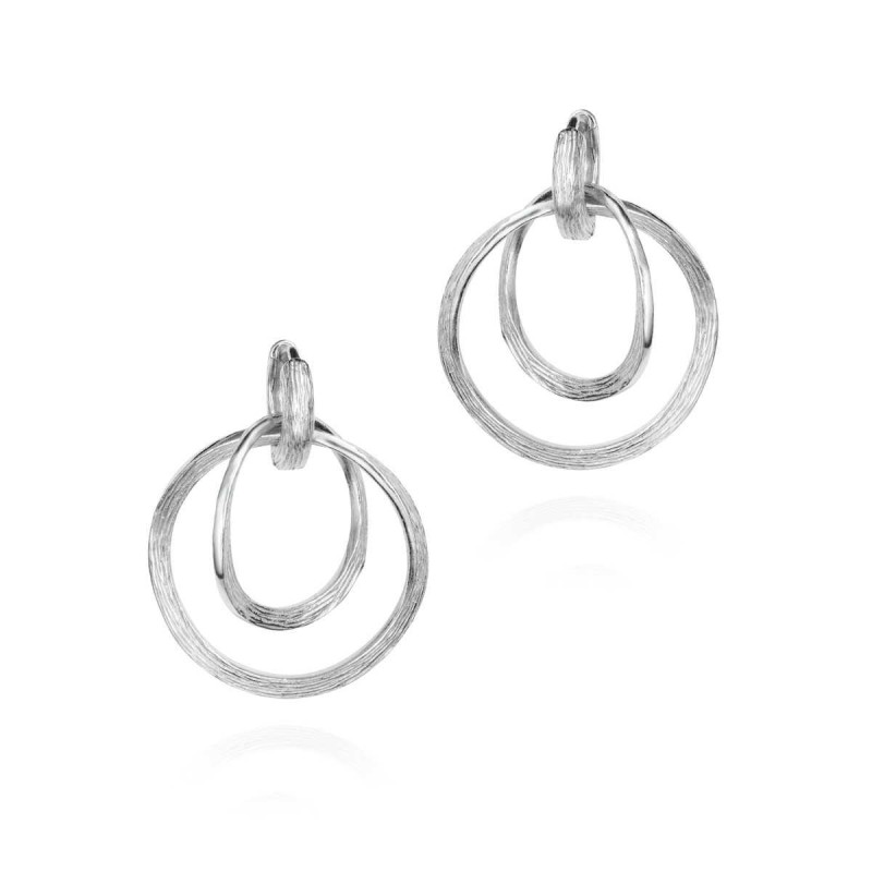 Pendientes de aro de plata de ley 925