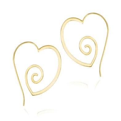 Pendientes DECO de Plata. Baño de Oro 18k
