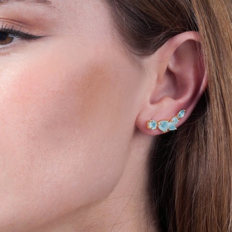 Pendientes BELLA de Plata. Baño de Oro 18k