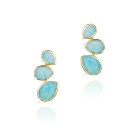 Pendientes BELLA de Plata. Baño de Oro 18k