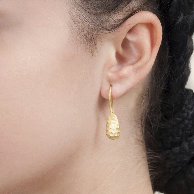 Pendientes ESSENTIAL de Plata.  Baño de Oro 18k