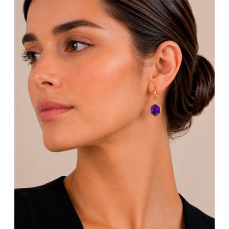 Pendientes GEO de Plata. Baño de Oro 18k