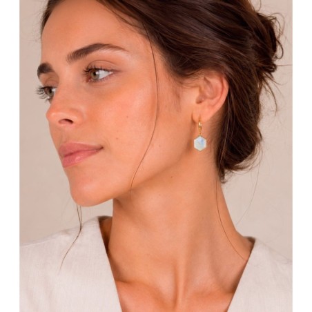 Pendientes GEO de Plata. Baño de Oro 18k