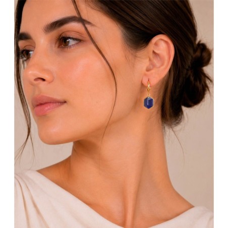 Pendientes GEO de Plata. Baño de Oro 18k