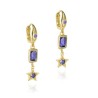 Pendientes SHADE de Plata. Baño de Oro 18k