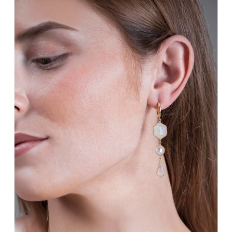 Pendientes GEO de Plata. Baño de Oro 18k