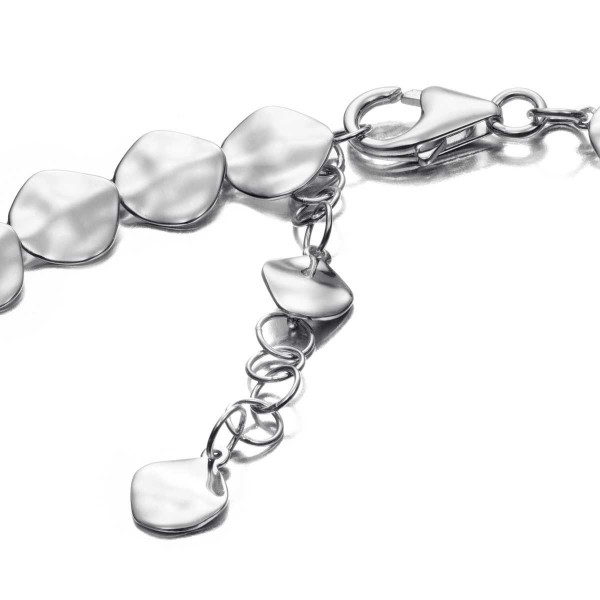 Organic drop necklace in sterling silver 925