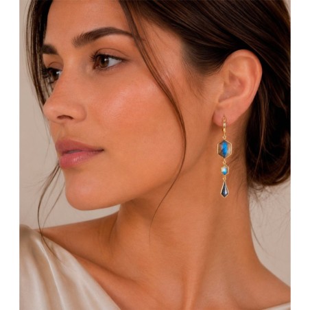 Pendientes GEO de Plata. Baño de Oro 18k