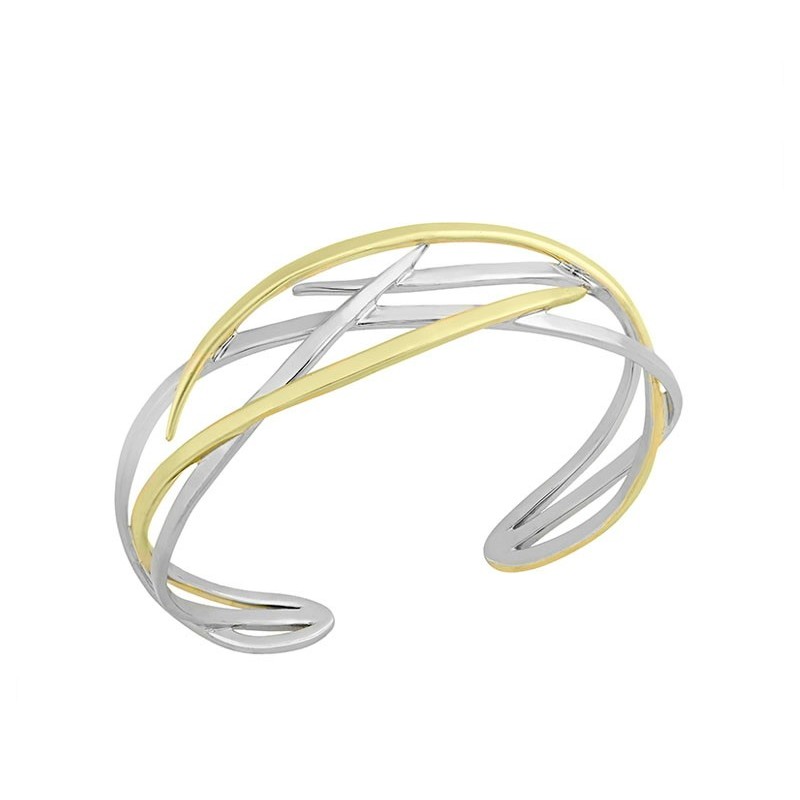 ROOTS Bangle in Silver. 18k Gold Vermeil