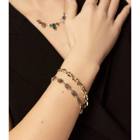 Pulsera BEAN de Plata. Baño de Oro 18k