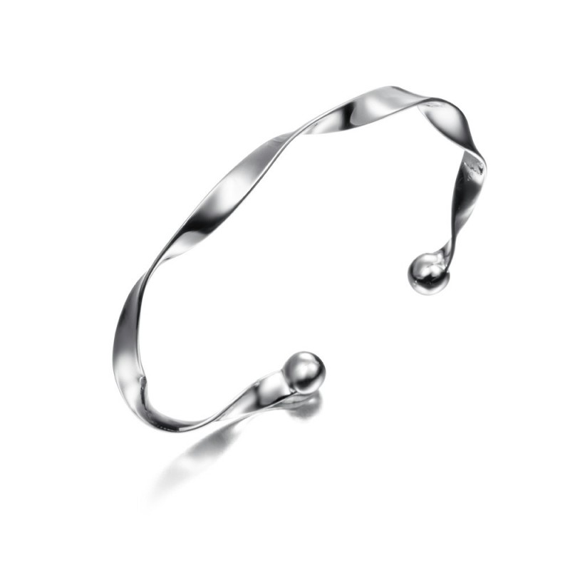 SWIRL Sterling Silver Spiral Bangle