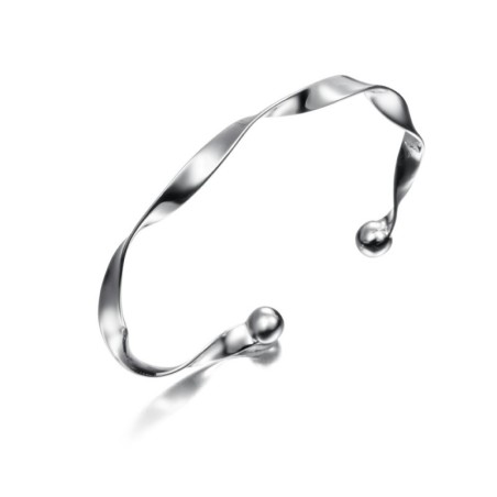 SWIRL Sterling Silver Spiral Bangle