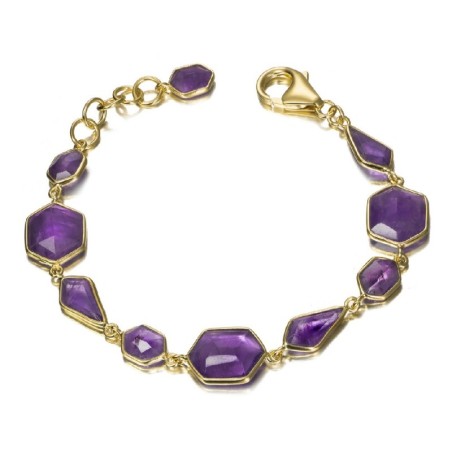 Pulsera AMATISTA plata/baño oro