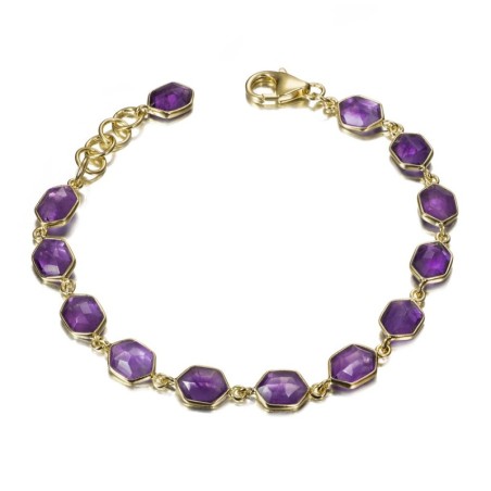 Pulsera AMATISTA plata/baño oro