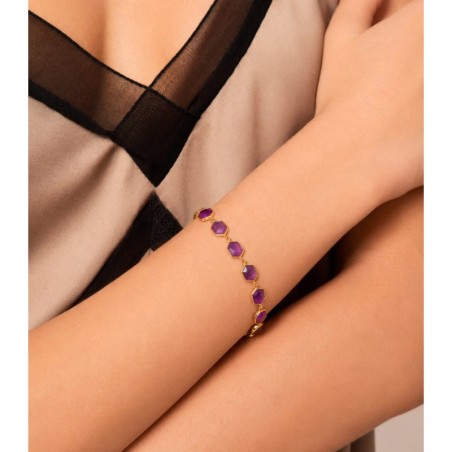 Pulsera AMATISTA plata/baño oro