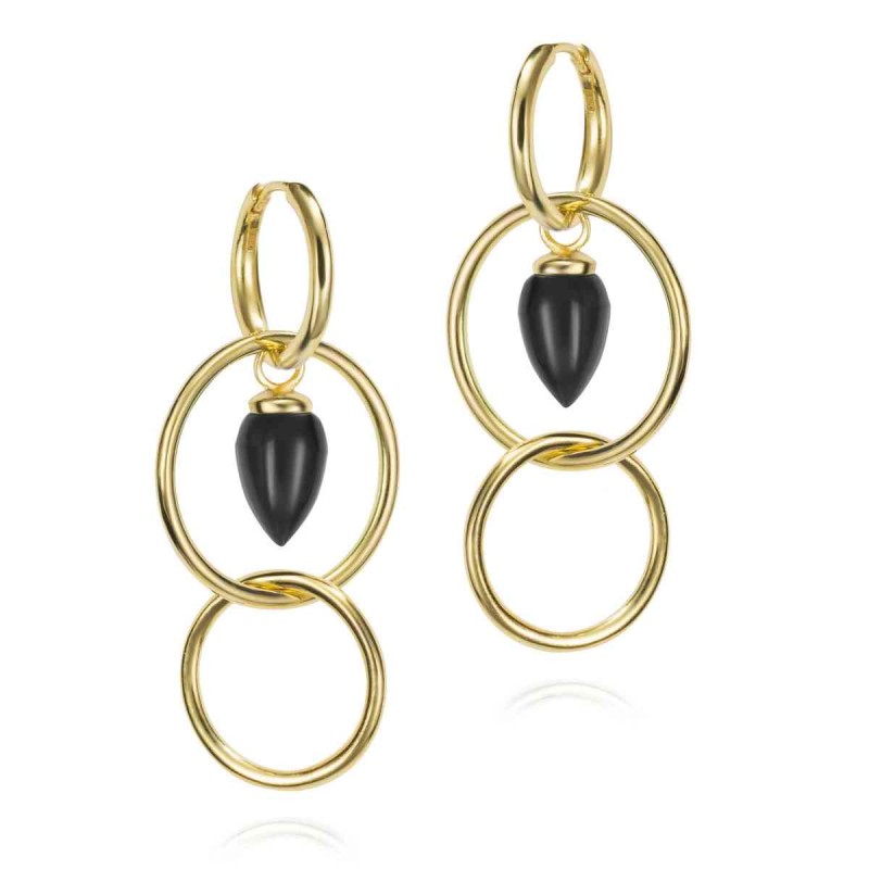 Irregular Interlocking Bracelet in 18k Gold Vermeil