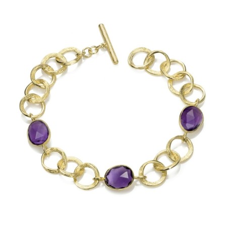 Pulsera SHADE de Plata. Baño de Oro 18k