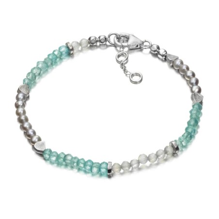 Pulsera en plata de ley con gemas naturales