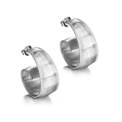 Pendientes en espiral de plata de ley 925