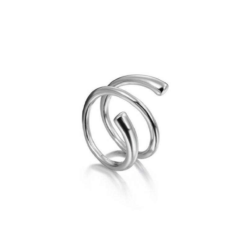 Anillo espiral de plata de ley 925