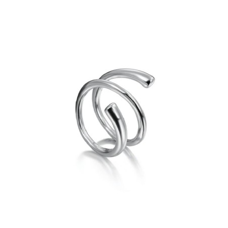 Anillo espiral de plata de ley 925
