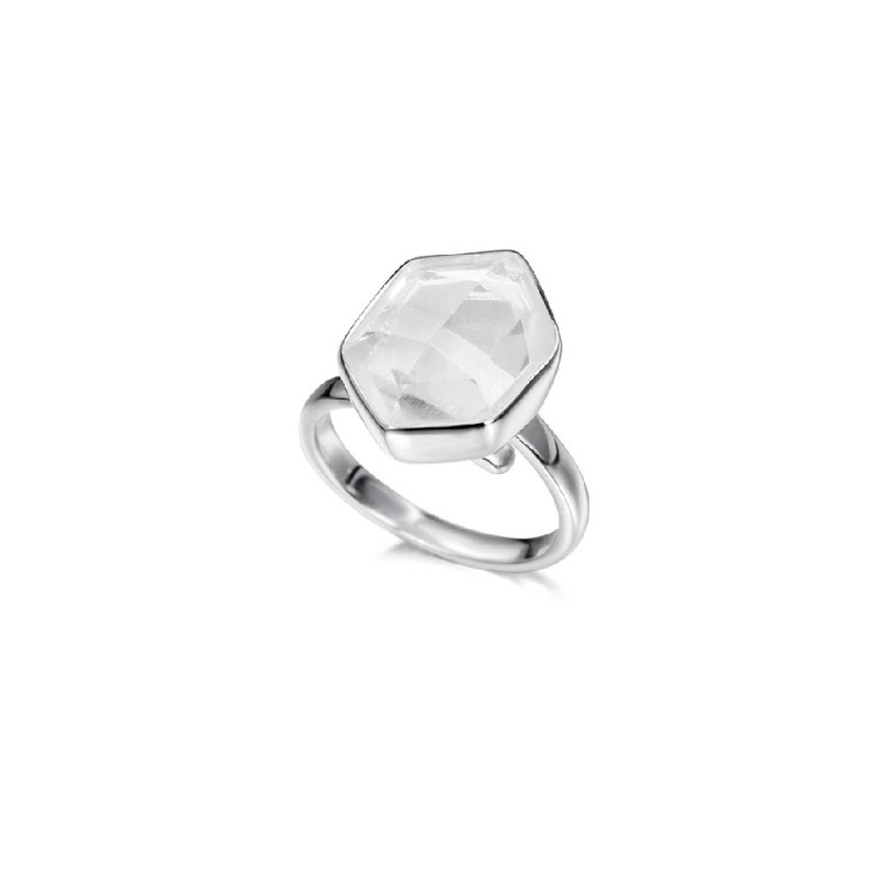Herkimer quartz ring in 925 sterling silver