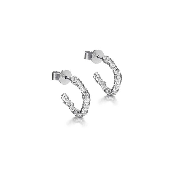 Hoop sterling silver earrings
