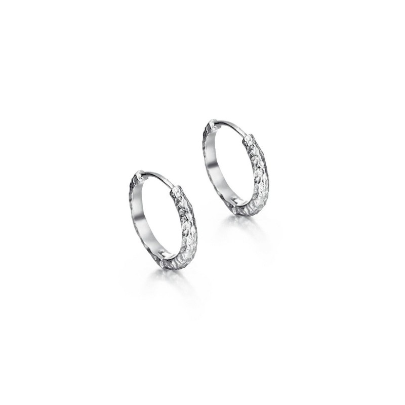 Large sterling silver hoop earrings