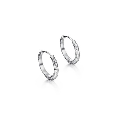 Large sterling silver hoop earrings