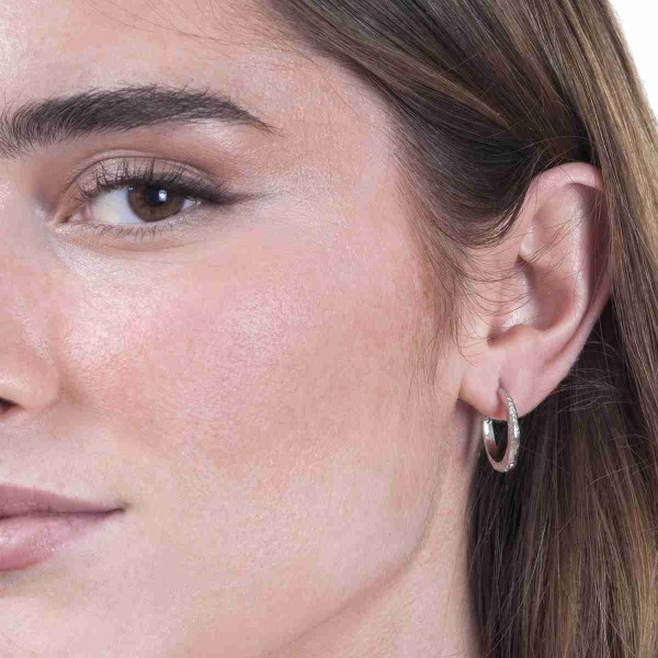 Large sterling silver hoop earrings