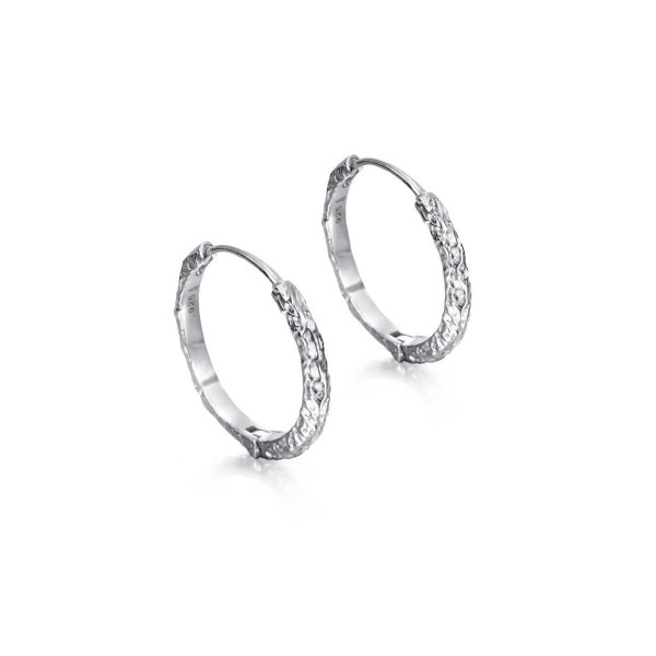 Extra large sterling silver hoop earrings