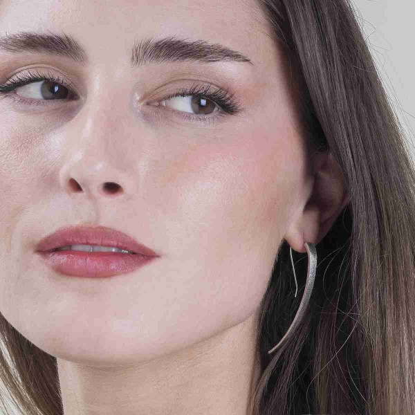 Long earrings in sterling silver
