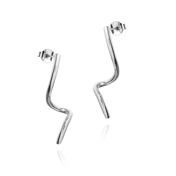 Spiral design earrings in sterling silver