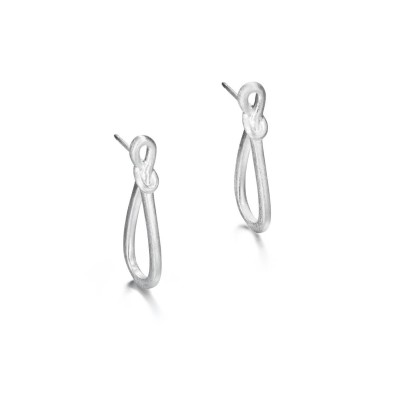 Pendientes oval mini de plata de ley 925